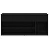 vidaXL Klupa za cipele crni hrast 102x30,5x45 cm izrađeno drvo