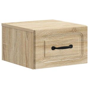 vidaXL Noćni ormarić za montažu na zid Hrast sonoma 34,5 x 33 x 20 cm