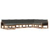 vidaXL Set vanjskih sofa 8 kom. Prirodna i antracit