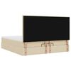 vidaXL Otomanski krevet s madracem krem 160x200 cm od tkanine