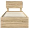 vidaXL Krevetna konstrukcija Sonoma 90 x 190 cm Čvrsto borovo drvo