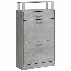 vidaXL Ormarić za cipele boja betona 63x24x104 cm konstruirano drvo