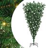 vidaXL Obrnuta umjetna božićna jelka s kuglama Zelena 180 cm PVC
