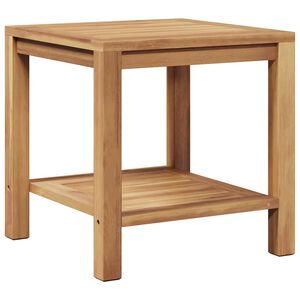 vidaXL Kava Stol s pohranom Smeđa 45 x 45 x 45 cm Čvrsto teak drvo