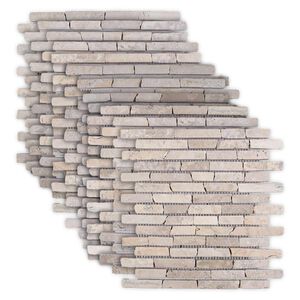vidaXL Mozaik pločice Krem 30 x 30 cm Mramor