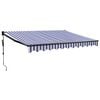 vidaXL Automatska tenda na uvlačenje plavo-bijela 3,5 x 2,5 m