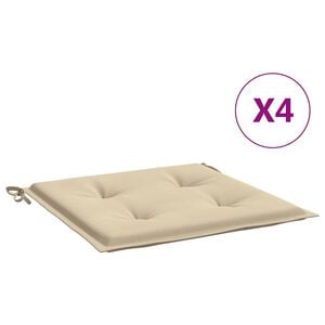 vidaXL Jastuci za vrtne stolice 4 kom bež 50x50x3 cm od tkanine Oxford