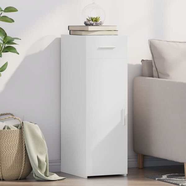 vidaXL Komoda bijela 30 x 42,5 x 93 cm od konstruiranog drva