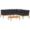 vidaXL 4-dijelni set vrtnih sofa od paleta s jastucima od drva bagrema
