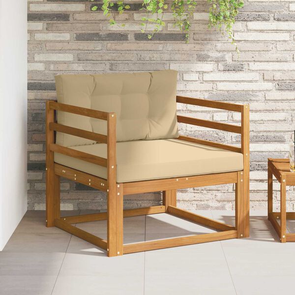 vidaXL Srednja sofa za van Čvrsto drvo akacije Prirodna