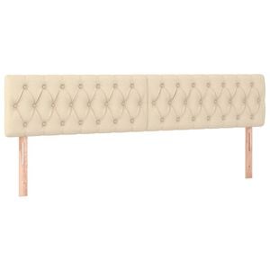 vidaXL Uzglavlja krem 200x7x78/88 cm od tkanine