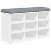 vidaXL Klupa za cipele bijela 82x32x50 cm inženjerski drvo