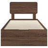 vidaXL Krevetna konstrukcija s uzglavljem Smeđi hrast 75 x 190 cm