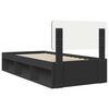 vidaXL Krevetna konstrukcija Crna 75 x 190 cm Čvrsto borovo drvo