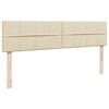 vidaXL Otomanski okvir kreveta s madracima krem 160x200cm od tkanine