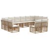 vidaXL Set vanjskih sofa Prirodna i krema bijela Poliester