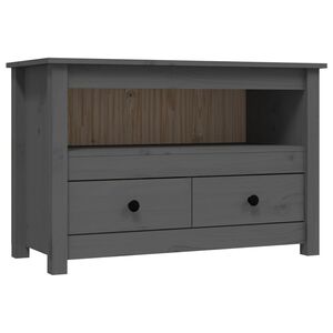 vidaXL TV ormarić sivi 79 x 35 x 52 cm od masivne borovine