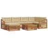 vidaXL Set vanjskih sofa 7 kom. Prirodna i bež