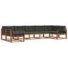 vidaXL Set vanjskih sofa 7 kom. Prirodna i antracit