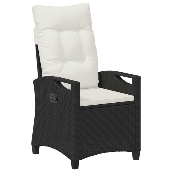 vidaXL Vrtna stolica 2 pcs Crna i Krema 56 x 60 x 112 cm