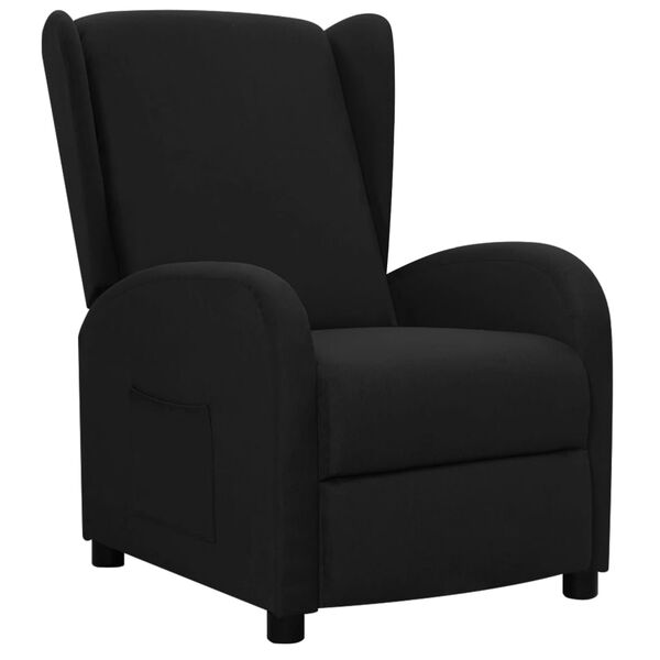 vidaXL Naslonjač od tkanine crni