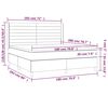 vidaXL Krevet box spring s madracem LED tamnosivi 180x200 cm tkanina