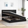 vidaXL Krevet s prostorom za pohranu s LED-om Crna 200 x 200 cm Baršun