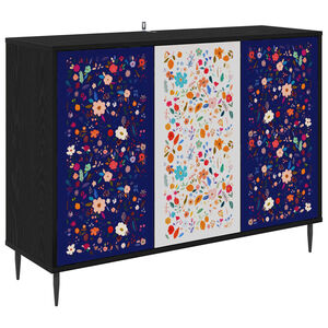 vidaXL Kreveta MAINZ Crni hrast 102 x 33 x 76 cm Konstruirano drvo