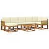 vidaXL Set vanjskih sofa s jastukom 8 pcs Prirodna i krem Poliester