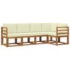 vidaXL Set vanjskih sofa s jastukom 5 pcs Prirodna i krem