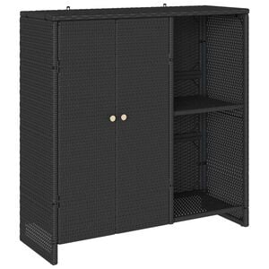 vidaXL Ormarić za pohranu s policom Crna 100 x 36 x 102 cm Ratan