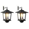 vidaXL Lampa za zid 2 kom. Crna 19 x 14 x 25 cm Nehrđajući čelik i ABS