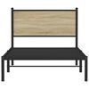 vidaXL Metalni okvir kreveta bez madraca boja hrasta sonome 107x203 cm