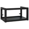 vidaXL Zidni okvir za kupaonski umivaonik crni 59x38x31 cm željezni