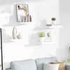 vidaXL Plutajuće zidne police 4 kom sjajne bijele 40 x 23 x 3,8 cm MDF