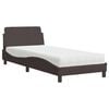 vidaXL Krevet s madracem Dover tamnosmeđi 80x200 cm od tkanine