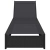 vidaXL Ležaljka s jastukom 1-osoba Crna 60 x 200 x 27cm poliratan
