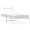 vidaXL Metalni okvir za krevet s uzglavljem bijeli 80x200 cm