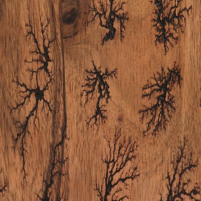 vidaXL Komoda od masivnog drva akacije s uzorcima fraktala 120 x 30 x 75 cm