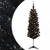 vidaXL Umjetno usko božićno drvce s kuglicom 120 cm 150 LED lampica