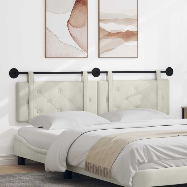 vidaXL Držeće uzglavlje Zidne Krema 170 x 55 x 5 cm Bar&scaron;un