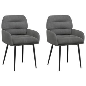 vidaXL Trpezarijske stolice 2 pcs Bar&scaron;un Tamnosiva 59 x 59,5 x 90 cm
