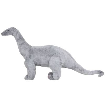 vidaXL Samostojeći plišani dinosaur brahiosaur sivi XXL