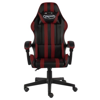 vidaXL Igraća stolica od umjetne kože crna i crvena boja vina
