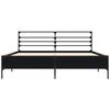 vidaXL Okvir za krevet crni 160x200 cm konstruirano drvo i metal