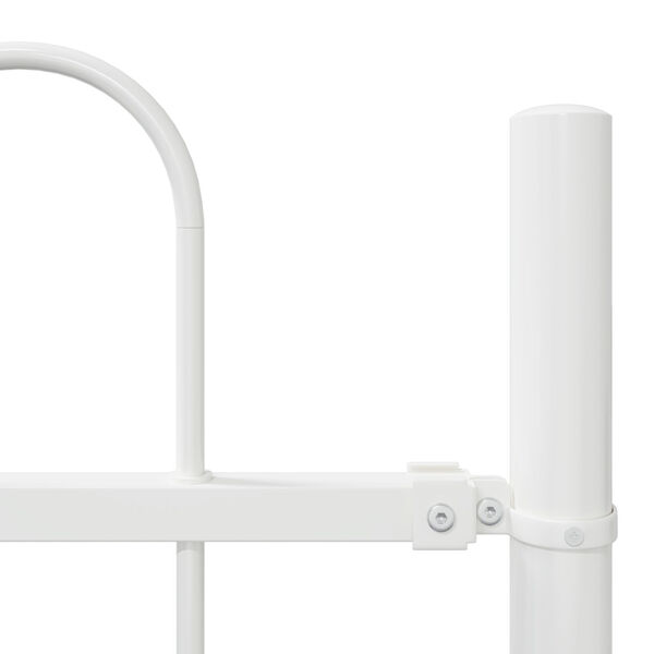 vidaXL Vrtna Ograda Bijelo 1.7 x 1.2 m Čelik s pra&scaron;kastim premazom