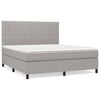vidaXL Krevet box spring s madracem svjetlosiva 160x200 cm tkanina
