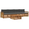 vidaXL Set vanjskih sofa 5 kom. Prirodna i antracit