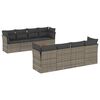 vidaXL 9-dijelni set vrtnih sofa od poliratana s jastucima sivi