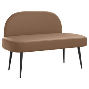 vidaXL Oblikovana klupa s naslonjačem Boja cappuccina 110 x 60 x 76 cm